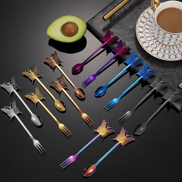 forks 2021 creative butterfly shaped stainless steel fruit appetizer and coffee spoons set for cake fork dinner dessert
forks 2021 creative butterfly shaped stainless steel fruit appetizer and coffee spoons set for cake fork dinner dessert