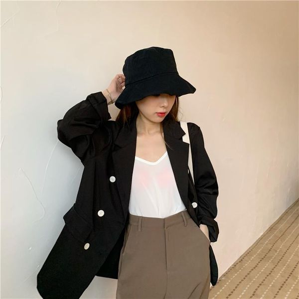 women's suits & blazers casual outer wear blazer v-neck double-breasted solid color female loose pink black suit jacket spring, White;black
women's suits & blazers casual outer wear blazer v-neck double-breasted solid color female loose pink black suit jacket spring, White;black