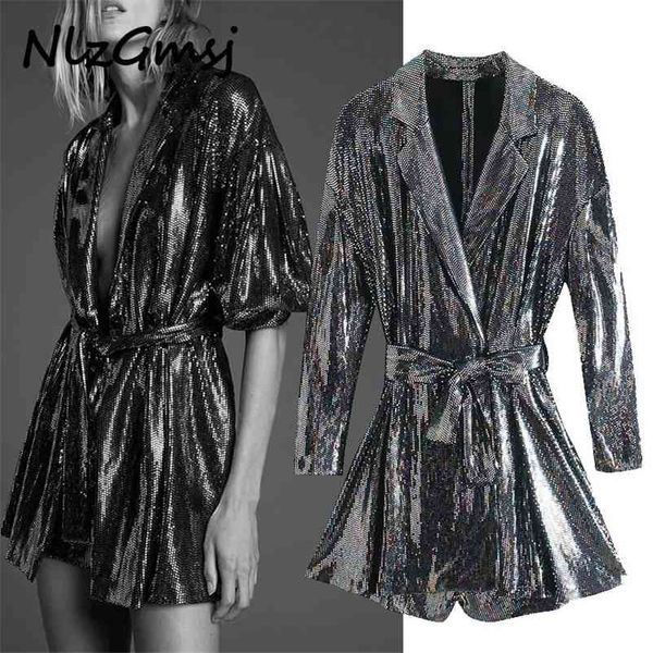 sequin black jumpsuit women playsuit sparkly belt puff long sleeve short ladies party s 210628, Black;white
sequin black jumpsuit women playsuit sparkly belt puff long sleeve short ladies party s 210628, Black;white