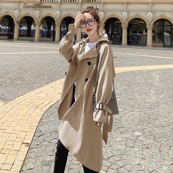 women's trench coats windbreaker mid-length korean style loose and versatile spring autumn temperament jacket, Tan;black
women's trench coats windbreaker mid-length korean style loose and versatile spring autumn temperament jacket, Tan;black