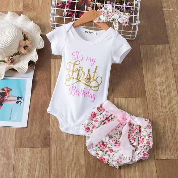 clothing sets 1 year old baby jumpsuit bobysuit + shorts headband 3pcs it's my first birthday printing girls princess summer clothes11, White
clothing sets 1 year old baby jumpsuit bobysuit + shorts headband 3pcs it's my first birthday printing girls princess summer clothes11, White