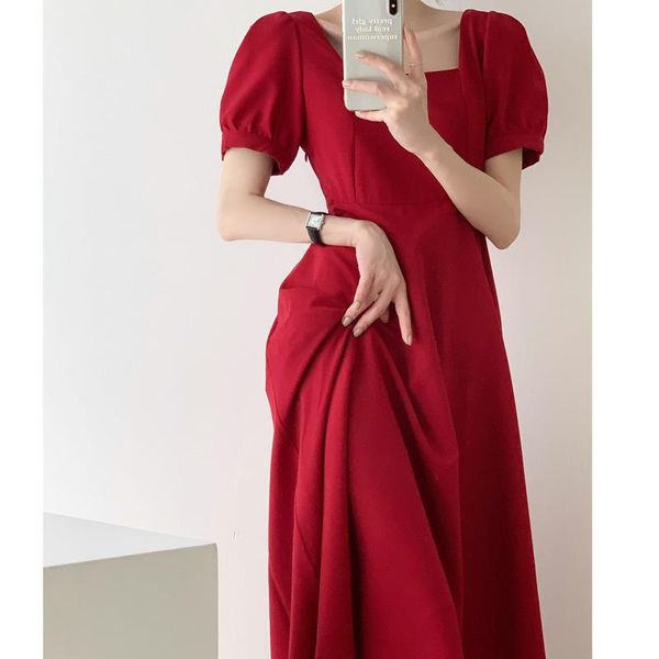 party dresses wine dress female 2021 summer french style bubble short sleeve neck long small, White;black
party dresses wine dress female 2021 summer french style bubble short sleeve neck long small, White;black