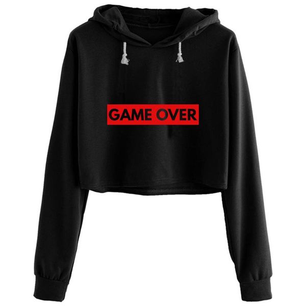 women's hoodies & sweatshirts game over women y2k kawaii goth grunge pullover for girls, Black
women's hoodies & sweatshirts game over women y2k kawaii goth grunge pullover for girls, Black