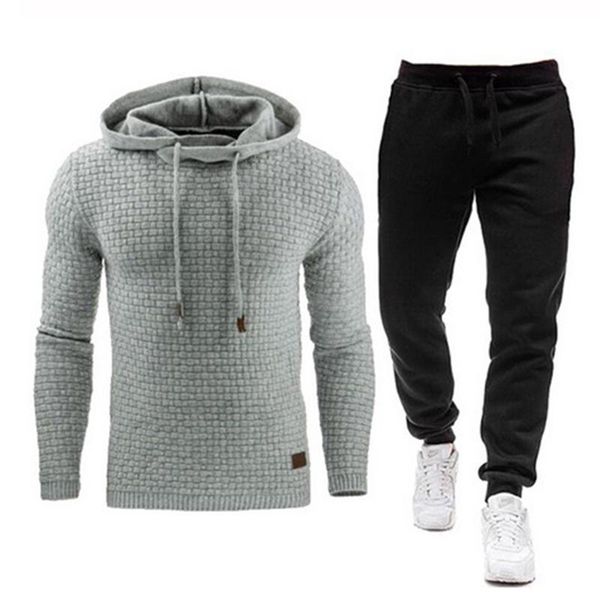 men's tracksuits autumn winter man tracksuit 2 piece sets pullover hooded sweatshirts sports suit male casual pants and hoodies, Gray
men's tracksuits autumn winter man tracksuit 2 piece sets pullover hooded sweatshirts sports suit male casual pants and hoodies, Gray