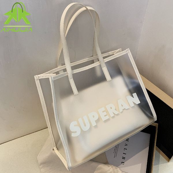 fashion transparent pvc women shoulder bag summer new letters printed ladies beach bag large-capacity mother and child handbags
fashion transparent pvc women shoulder bag summer new letters printed ladies beach bag large-capacity mother and child handbags