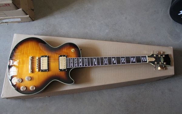 earth double drum electric guitar two-sided tiger maple no back cover electronic board sunset color
earth double drum electric guitar two-sided tiger maple no back cover electronic board sunset color