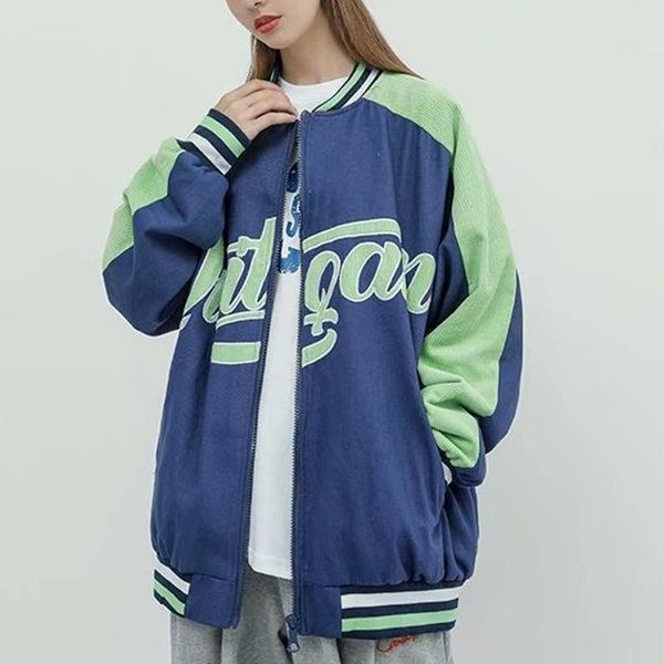 women's jackets women letter print baseball jacket 2021 color matching zipper oversized coats girls streetwear harajuku varsity, Black;brown
women's jackets women letter print baseball jacket 2021 color matching zipper oversized coats girls streetwear harajuku varsity, Black;brown