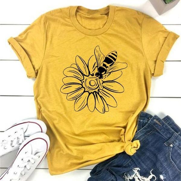 women's t-shirt sunflower woman tshirt save the bees graphic tee summer women cool cotton short sleeve grunge aesthetic t shirt plus s, White
women's t-shirt sunflower woman tshirt save the bees graphic tee summer women cool cotton short sleeve grunge aesthetic t shirt plus s, White