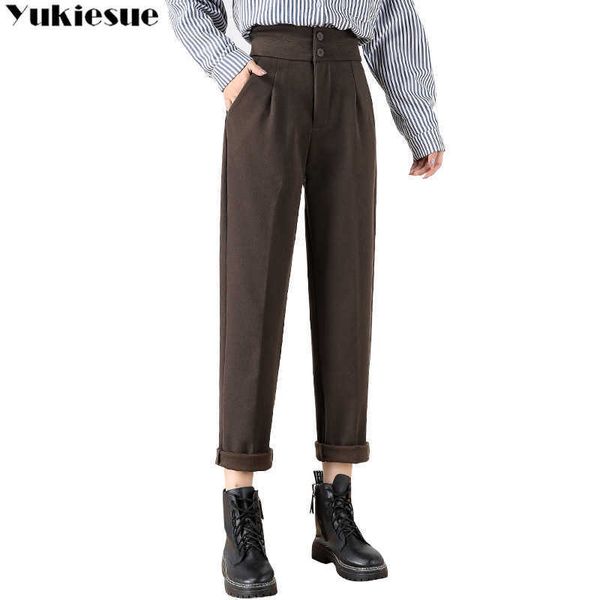 woolen pants women's harem pencil autumn spring high waisted casual suit office lady women trousers plus size 210608, Black;white
woolen pants women's harem pencil autumn spring high waisted casual suit office lady women trousers plus size 210608, Black;white