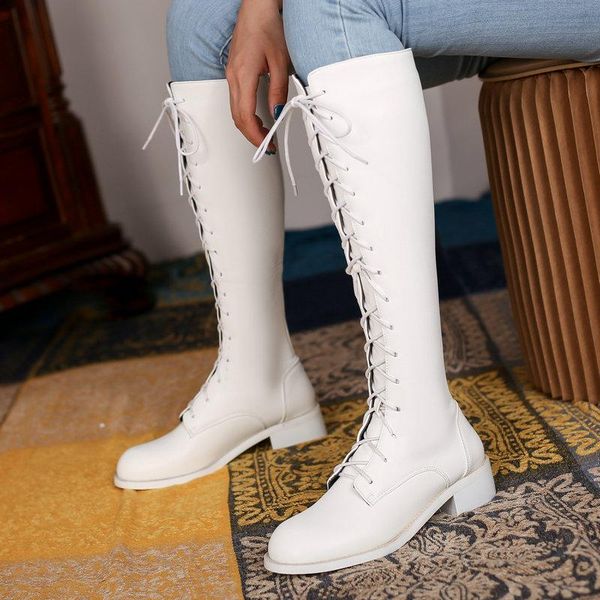 boots fashion lace up knee high pu leather round toe zipper long ladies comfort square heel autumn winter shoes black
boots fashion lace up knee high pu leather round toe zipper long ladies comfort square heel autumn winter shoes black