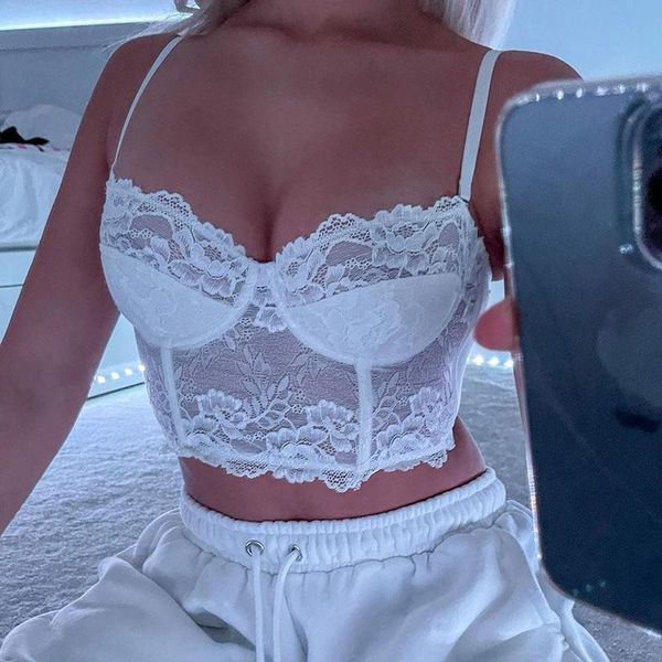 women's tanks & camis lace hem crop casual floral v-neck see-through suspender summer close-fitting camisole y2k streetwear, White
women's tanks & camis lace hem crop casual floral v-neck see-through suspender summer close-fitting camisole y2k streetwear, White