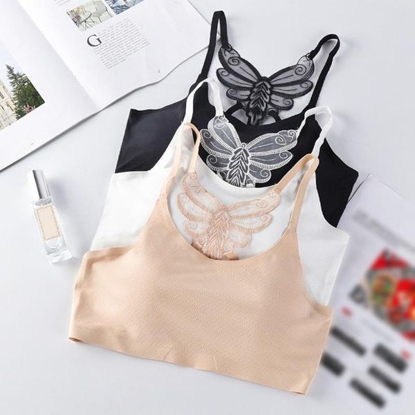 bras butterfly beauty back solid for women 2021 fashion female cozy ice silk brethable summer seamless elastic bh bra, Red;black
bras butterfly beauty back solid for women 2021 fashion female cozy ice silk brethable summer seamless elastic bh bra, Red;black
