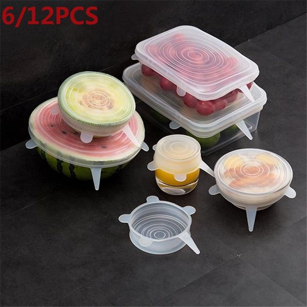 kitchen storage & organization 6/12pcs silicone stretch lids wrap bowl pot lid cover pan universal for cookware accessories
kitchen storage & organization 6/12pcs silicone stretch lids wrap bowl pot lid cover pan universal for cookware accessories