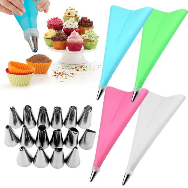 baking & pastry tools 18pcs/set piping-nozzles silicone bag kit cake decorating diy icing piping cream reusable kitchen accessories
baking & pastry tools 18pcs/set piping-nozzles silicone bag kit cake decorating diy icing piping cream reusable kitchen accessories