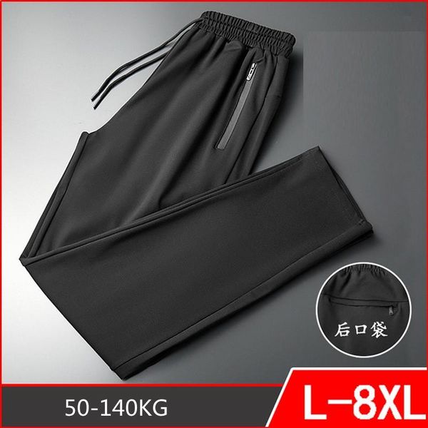 men's pants casual sweatpants autumn straight stretch trousers plus fat size elastic sports jogging, Black
men's pants casual sweatpants autumn straight stretch trousers plus fat size elastic sports jogging, Black