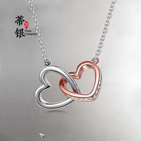 heart s925 silver to double ring necklace korean version simple pendant clavicle chain valentine's day gift silver jewelry
heart s925 silver to double ring necklace korean version simple pendant clavicle chain valentine's day gift silver jewelry