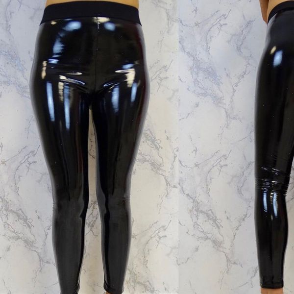 women womens legging leather leggings high waist pants slim soft strethcy shiny wet look vetement femme, Black 
women womens legging leather leggings high waist pants slim soft strethcy shiny wet look vetement femme, Black