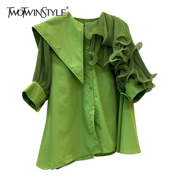 white patchwork casual shirt for women o neck short sleeve solid single breasted blouses female summer clothing 210524
white patchwork casual shirt for women o neck short sleeve solid single breasted blouses female summer clothing 210524