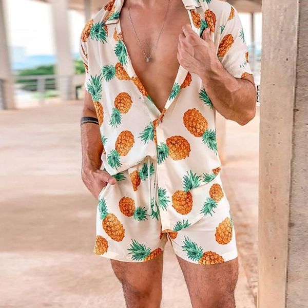 jogging clothing fashion fruit print men's suit breathable summer lapel short sleeve shirt beach pants hawaii 2 pieces, Black;red
jogging clothing fashion fruit print men's suit breathable summer lapel short sleeve shirt beach pants hawaii 2 pieces, Black;red
