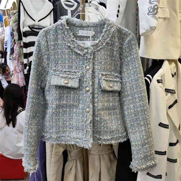 fall winter coat women crop korean vintage tweed jacket small fragrance patchwork elegant short woolen outwear 210514, Black;brown
fall winter coat women crop korean vintage tweed jacket small fragrance patchwork elegant short woolen outwear 210514, Black;brown