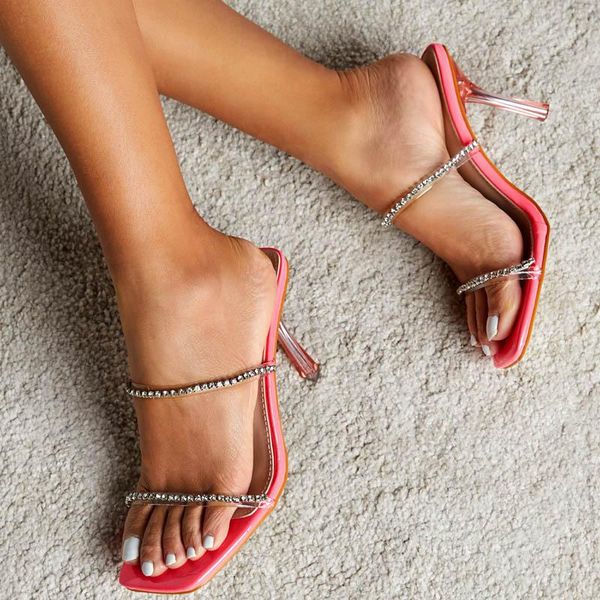slippers high-heeled shoes lady glitter slides square toe ladies' fashion rubber flip flops jelly thin luxury hawaiian basic fab, Black
slippers high-heeled shoes lady glitter slides square toe ladies' fashion rubber flip flops jelly thin luxury hawaiian basic fab, Black