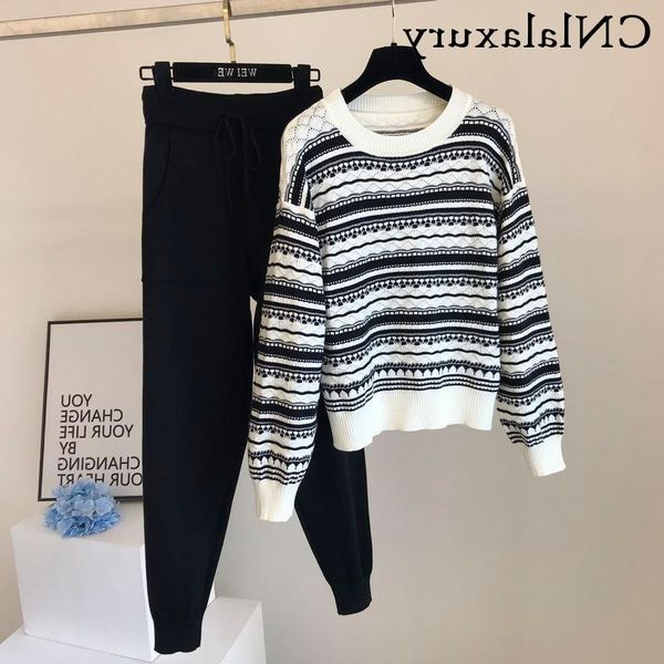 women's two piece pants tracksuit 2 black set autumn winter pullover sweater+long suit female knitted sweatsuit for women matching sets, White
women's two piece pants tracksuit 2 black set autumn winter pullover sweater+long suit female knitted sweatsuit for women matching sets, White