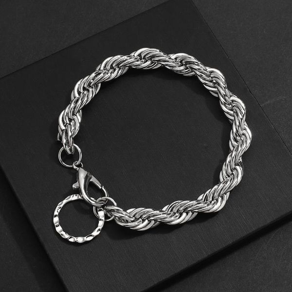 charm bracelets allyes trendy thick twisted rope chain for women lady metal circle pendant wrist jewelry gifts, Golden;silver
charm bracelets allyes trendy thick twisted rope chain for women lady metal circle pendant wrist jewelry gifts, Golden;silver