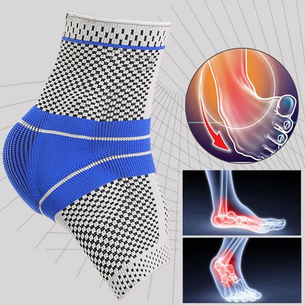 silicone ankle support elastic brace fitness compression anti-sprain protector basketball football running guard, Blue;black
silicone ankle support elastic brace fitness compression anti-sprain protector basketball football running guard, Blue;black