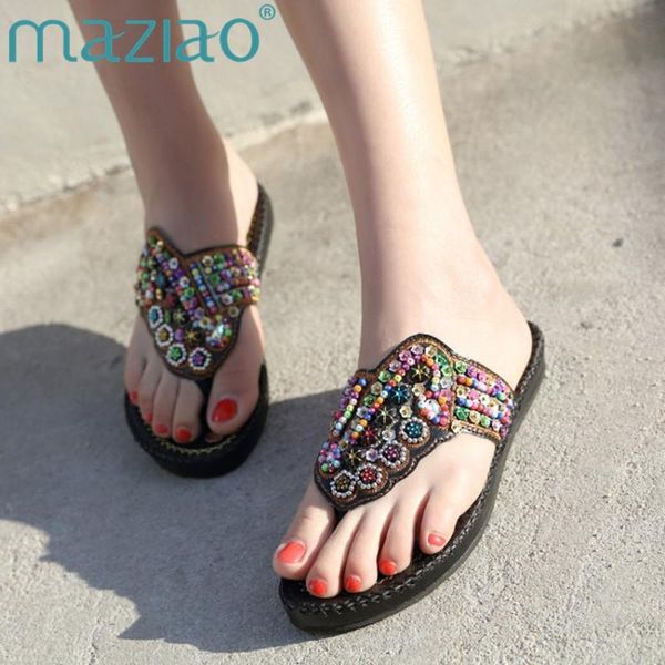 slippers women shoes summer platform bohemian style slides womens beach outdoor crystal beaded flower flip flops maziao, Black
slippers women shoes summer platform bohemian style slides womens beach outdoor crystal beaded flower flip flops maziao, Black