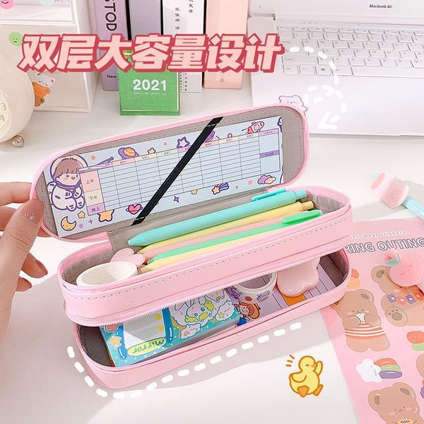 cosmetic bags & cases large capacity pencil case double layer kawaii cute school pen supplies bag waterproof pencils pouch stationery 151
cosmetic bags & cases large capacity pencil case double layer kawaii cute school pen supplies bag waterproof pencils pouch stationery 151