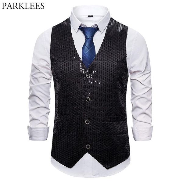 men's vests luxury classic sequin vest men slim fit chalecos para hombre wedding party dance singer stage waistcoat mens suit, Black;white
men's vests luxury classic sequin vest men slim fit chalecos para hombre wedding party dance singer stage waistcoat mens suit, Black;white