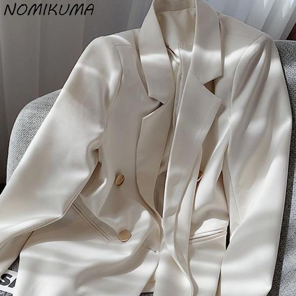 women's suits & blazers nomikuma white blazer coat women 2021 elegant notched collar suit jacket korean causal long sleeve feminimos 6k, White;black
women's suits & blazers nomikuma white blazer coat women 2021 elegant notched collar suit jacket korean causal long sleeve feminimos 6k, White;black