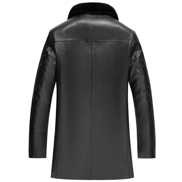 men's leather & faux real genuine liner coat winter jacket men collar goatskin warm jackets lsy099498 my2752, Black
men's leather & faux real genuine liner coat winter jacket men collar goatskin warm jackets lsy099498 my2752, Black