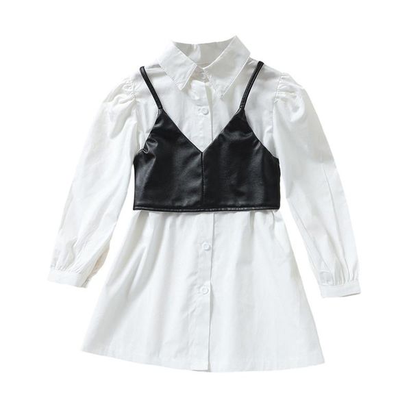 girl's dresses 1-6 years girl long sleeve shirt dress and vest fashion solid white lapel for girls summer casual with leather, Red;yellow
girl's dresses 1-6 years girl long sleeve shirt dress and vest fashion solid white lapel for girls summer casual with leather, Red;yellow