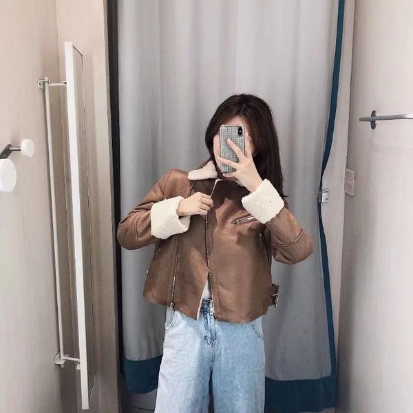 women's jackets short handsome pu leather plus velvet padded knight jacket coat ladies fur one casual fashion autumn winter, Black;brown
women's jackets short handsome pu leather plus velvet padded knight jacket coat ladies fur one casual fashion autumn winter, Black;brown