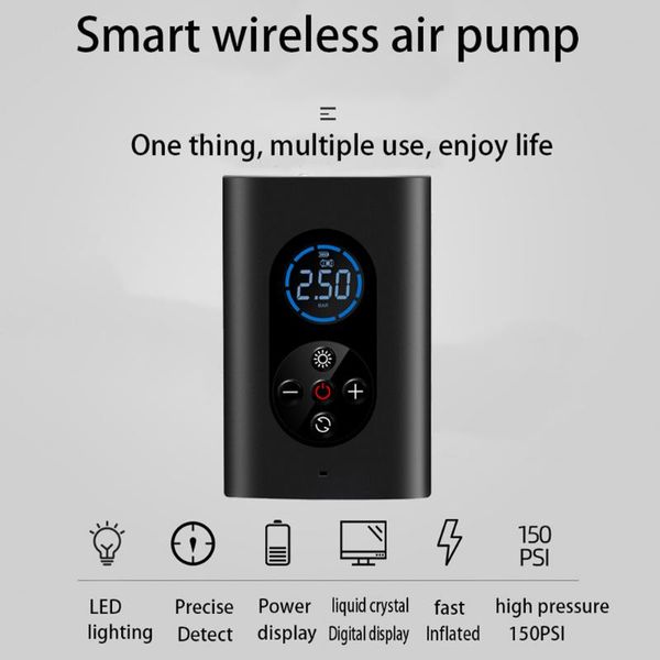 inflatable pump portable cordless air tire inflator rechargeable 150psi electric handheld for car motorcycle bike
inflatable pump portable cordless air tire inflator rechargeable 150psi electric handheld for car motorcycle bike