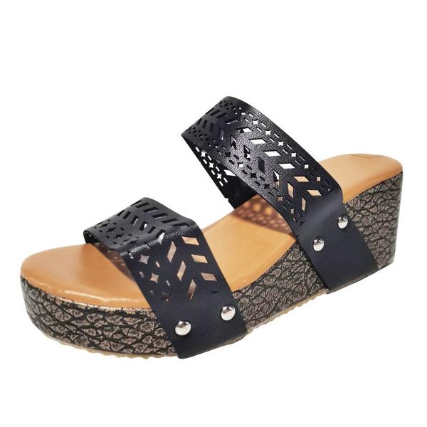 slippers roman women 2021 hollow out wedges sandals summer platform shoes open toe flip flops claquette femme, Black
slippers roman women 2021 hollow out wedges sandals summer platform shoes open toe flip flops claquette femme, Black