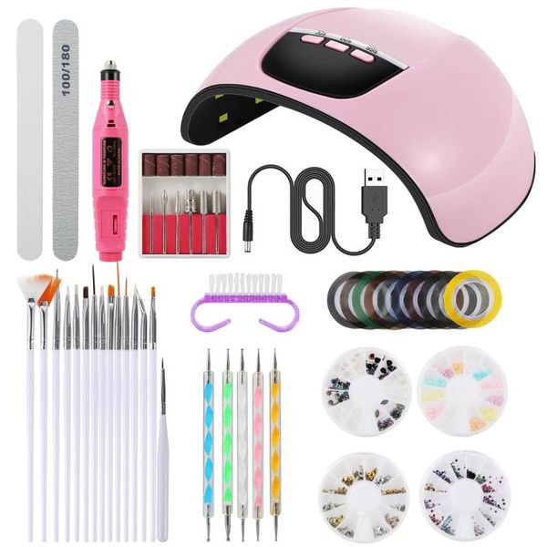 manicure set 54w led nail dryer light electric drill brushes art lamp polisher file painted pen tool dryers
manicure set 54w led nail dryer light electric drill brushes art lamp polisher file painted pen tool dryers
