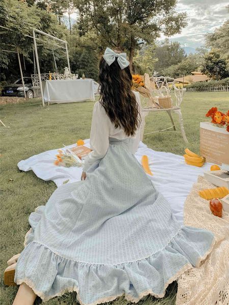 casual dresses modern vintage style outfits sweet peter pan collar lantern sleeve white blouse lady shirt & light blue long skirt princess s, Black;gray
casual dresses modern vintage style outfits sweet peter pan collar lantern sleeve white blouse lady shirt & light blue long skirt princess s, Black;gray
