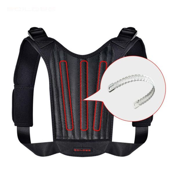 leather back support spine posture corrector 3 springs shoulder brace belt adjustable spining straight strap unisex, Black;blue
leather back support spine posture corrector 3 springs shoulder brace belt adjustable spining straight strap unisex, Black;blue
