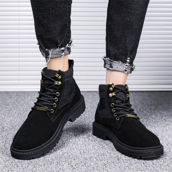 boots british style ankle sneakers nubuck leather men casual shoes high-non-slip for male retro footwear, Black
boots british style ankle sneakers nubuck leather men casual shoes high-non-slip for male retro footwear, Black
