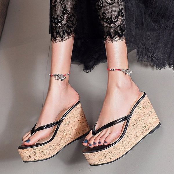 Super High Heels Wedges Women Slippers Platform Clip Toe Summer Ladies Sandals Fashion Large Size Female Shoes Flip Flops 2021, Black
Super High Heels Wedges Women Slippers Platform Clip Toe Summer Ladies Sandals Fashion Large Size Female Shoes Flip Flops 2021, Black