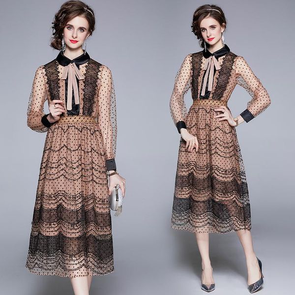 casual dresses women sweet long lantern sleeve lace trims ribbon bow tie collar party dress summer polka dot tulle mesh elegant 6720, Black;gray
casual dresses women sweet long lantern sleeve lace trims ribbon bow tie collar party dress summer polka dot tulle mesh elegant 6720, Black;gray