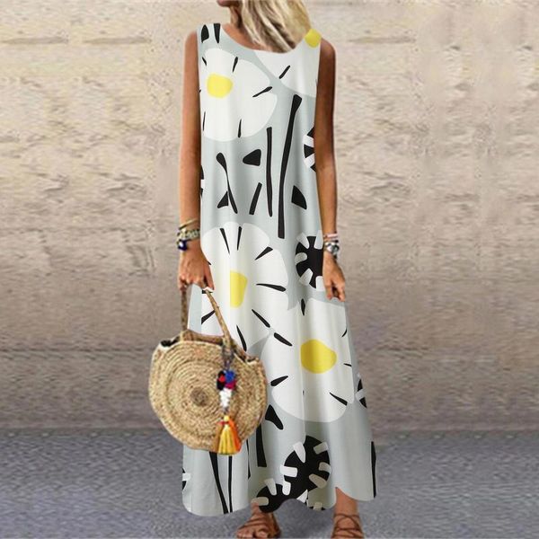 casual dresses vintage tank sleeveless maxi dress women summer retro floral print loose long boho beach sundress vestidos robe, Black;gray
casual dresses vintage tank sleeveless maxi dress women summer retro floral print loose long boho beach sundress vestidos robe, Black;gray