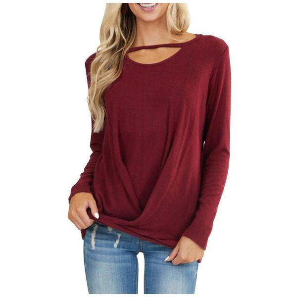 women's blouses & shirts plus size womens and women cutout long sleeve casual blouse knot tunics blusas mujer de moda 2021, White
women's blouses & shirts plus size womens and women cutout long sleeve casual blouse knot tunics blusas mujer de moda 2021, White