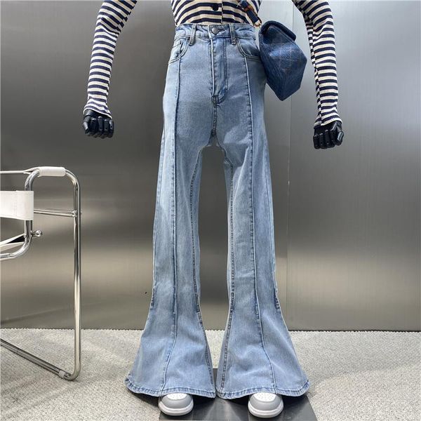 women's jeans brand original design stitched vertical stripe blue flared pants 2021 high waist slim versatile fishtail
women's jeans brand original design stitched vertical stripe blue flared pants 2021 high waist slim versatile fishtail