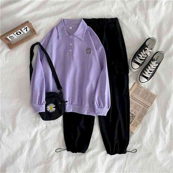 women two piece outfits sets clothes long-sleeved casual tooling leggings two-piece suit female student korean loose cn(origin) 210727, White
women two piece outfits sets clothes long-sleeved casual tooling leggings two-piece suit female student korean loose cn(origin) 210727, White