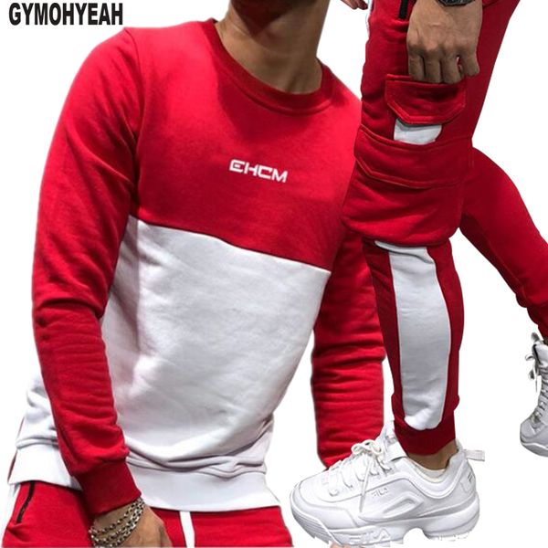 2018 autumn new splice tracksuit men casual hooded clothing basic stripe pant clothes fashion sets, Gray
2018 autumn new splice tracksuit men casual hooded clothing basic stripe pant clothes fashion sets, Gray