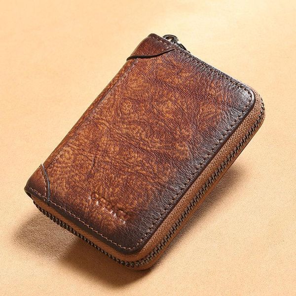 card holders rfid genuine leather wallet vintage tan change purse for female wallets with woman, Brown;gray
card holders rfid genuine leather wallet vintage tan change purse for female wallets with woman, Brown;gray