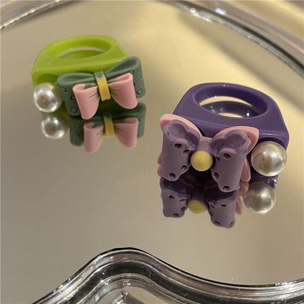 cluster rings 2021 korea vintage blue purple acrylic resin bowknot ring sweet lovely finger for women aesthetic jewelry accessories, Golden;silver
cluster rings 2021 korea vintage blue purple acrylic resin bowknot ring sweet lovely finger for women aesthetic jewelry accessories, Golden;silver